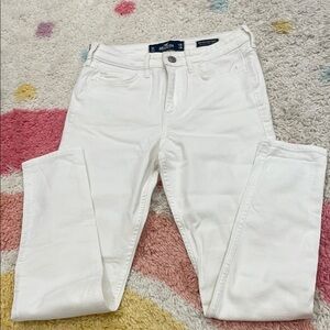 Hollister Women's White Skinny Jeans SZ 3S